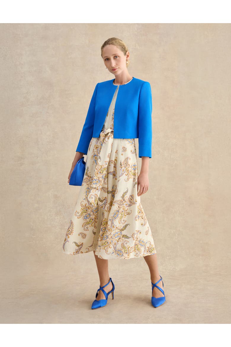 Elize Cropped Jacket, Alternate, color, Azure Blue