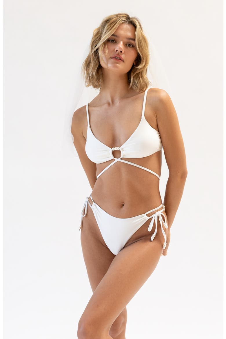 Elegance Bandeau Bikini Top, Main, color, Cloud