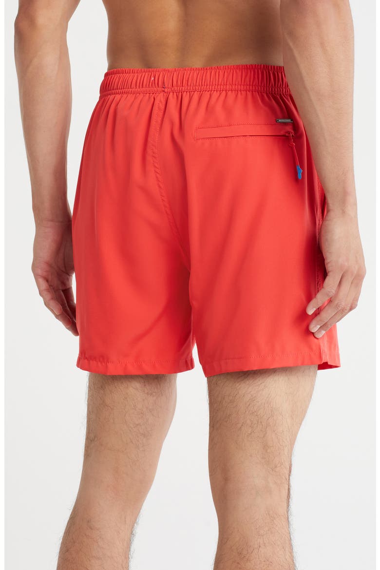 Water Repellent Stretch Volley Swim Trunks, Alternate, color, RED
