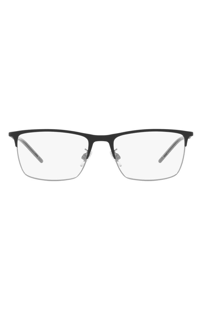 Dolce&Gabbana Dolce & Gabbana 57mm Rectangular Optical Glasses, Main, color, 