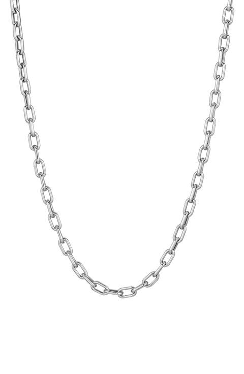 Italian Chain Link Necklace, 4mm
