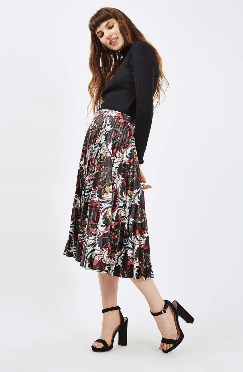 Topshop Lettuce Edge Turtleneck, Alternate, color, 