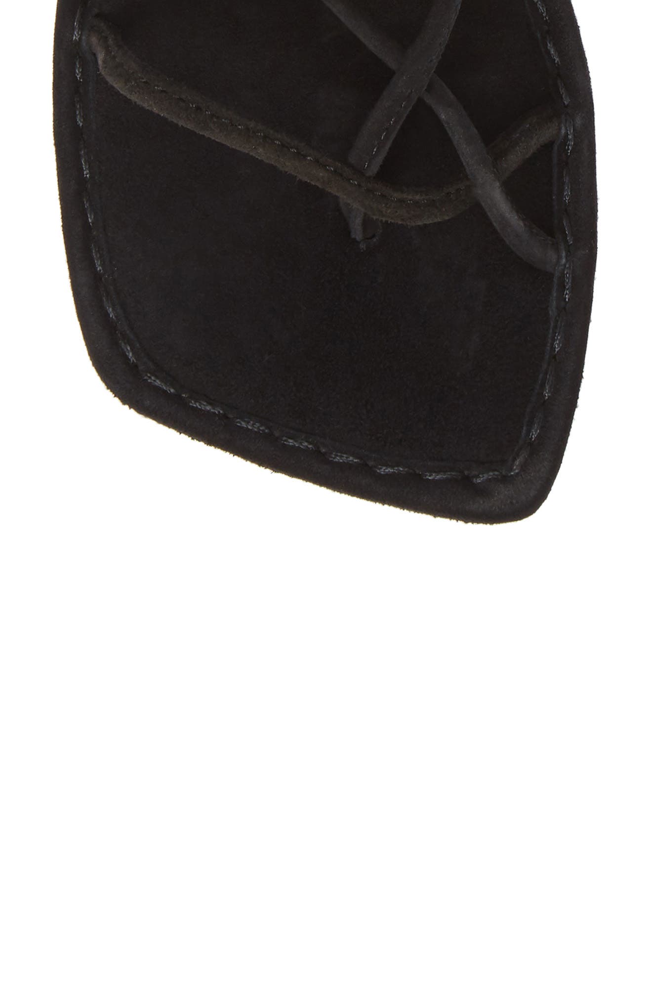 Kaine Wraparound Tie Sandal, Alternate, color, BLACK SUEDE
