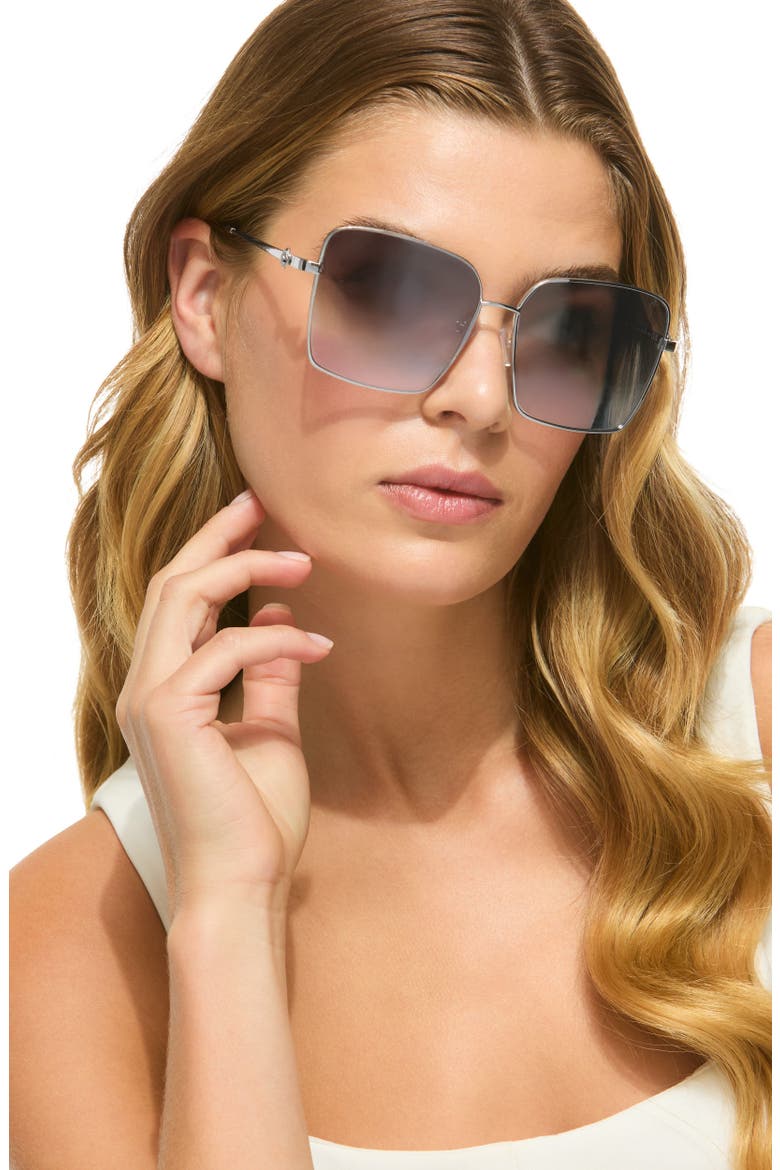 61mm Sunglasses, Alternate, color, PALLADIUM/ GREY MS SLV