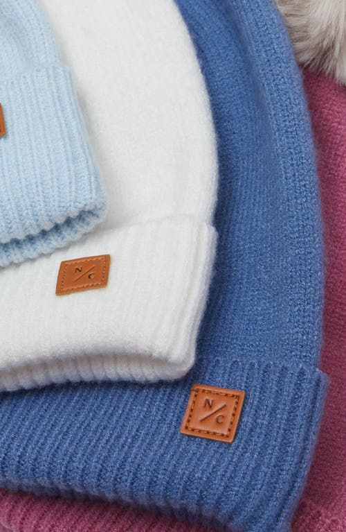 Northern Classics Knit Winter Hat With Knit Pom In Blue