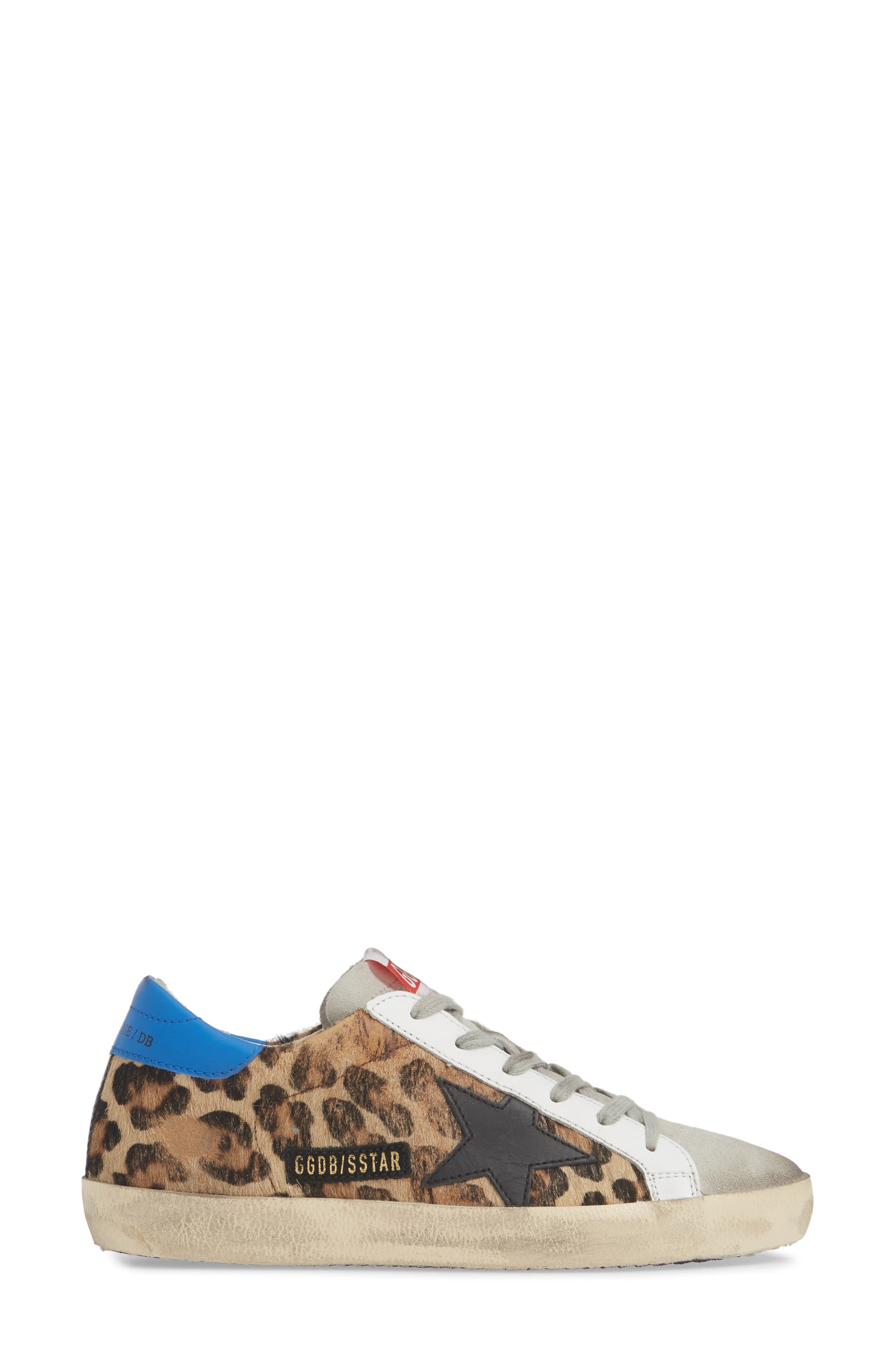 Golden Goose Superstar Genuine Calf Hair Sneaker, Alternate, color, Leopard
