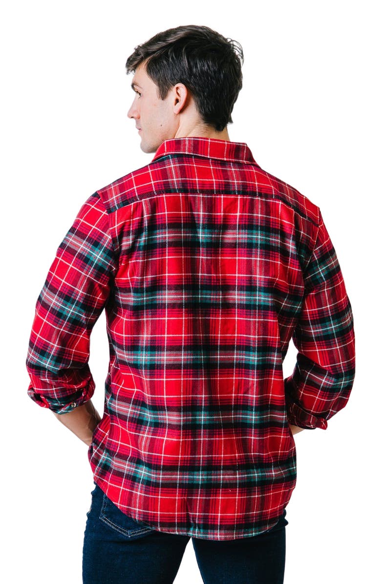 Hope & Henry Men's Organic Brushed Flannel Button Down Shirt, Alternate, color, 