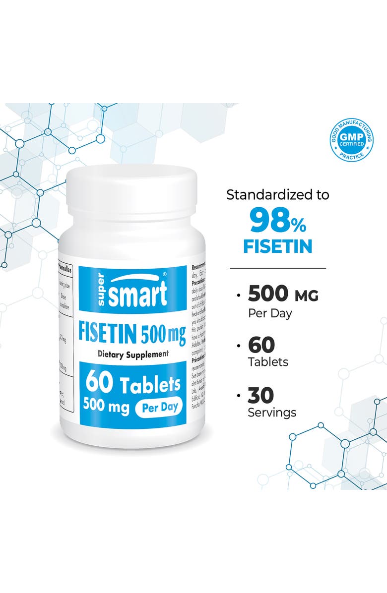 SuperSmart Fisetin 500mg per Day, Alternate, color,