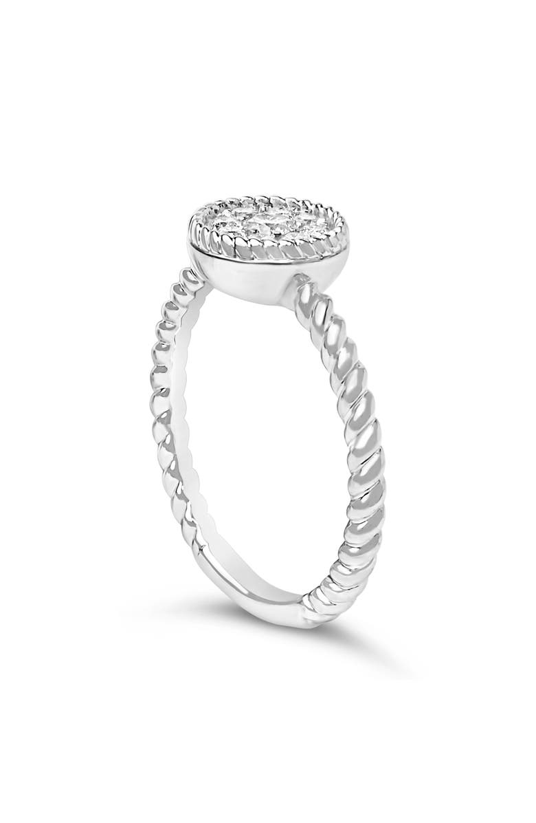 Haus of Brilliance Sterling Silver 1/4 Cttw Diamond Floral Round Braided Ring, Alternate, color, Silver