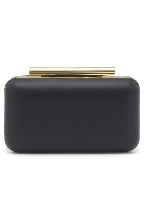 Alexander Mcqueen T-bar Box Clutch Bag In Black/gold
