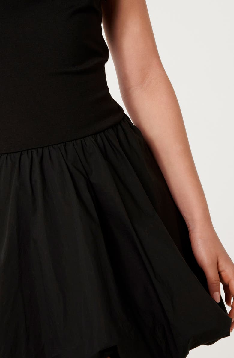 Ever New Jayla Bubble Hem Minidress, Alternate, color, Black