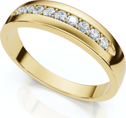 Bliss Diamond Men's 1/4Ct Polished Diamond Wedding Ring Lab Grown