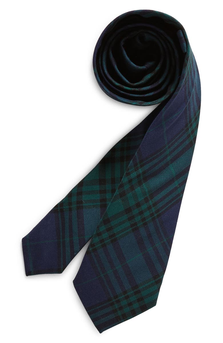 vineyard vines Kids' Kennedy Black Watch Plaid Cotton Tie, Main, color,