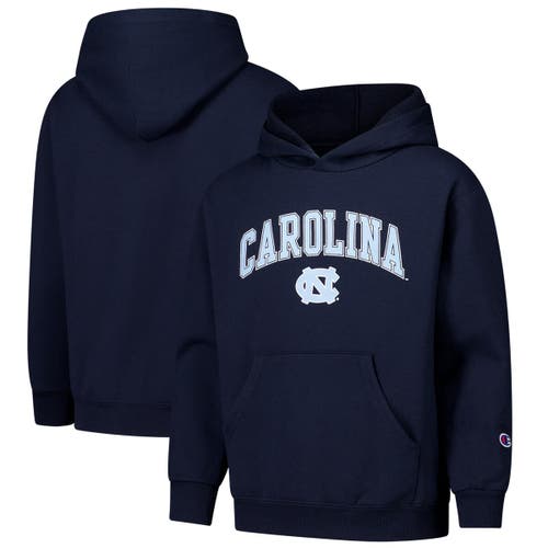 Champion Kids' Youth  Navy North Carolina Tar Heels Campus Pullover Hoodie In Blue