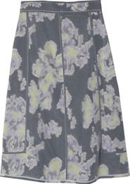 3.1 Phillip Lim Fil Coup Abstract Daisy Midi Skirt