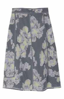 Fil Coup Abstract Daisy Midi Skirt