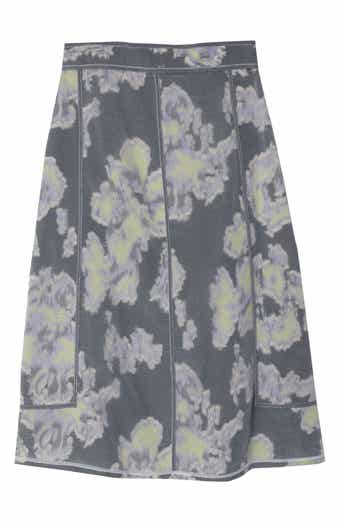 Fil Coup Abstract Daisy Midi Skirt