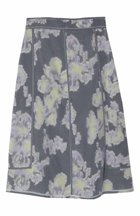 Fil Coup Abstract Daisy Midi Skirt