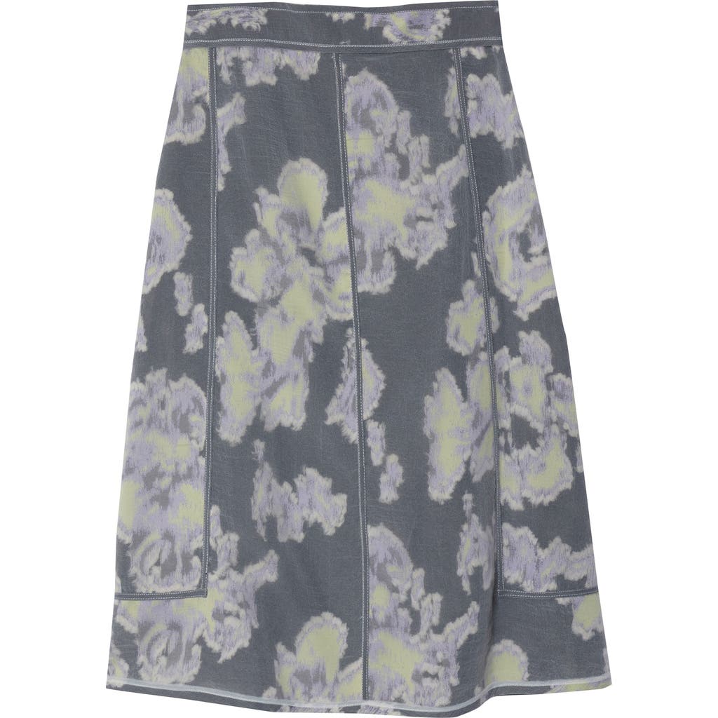 3.1 Phillip Lim Fil Coup Abstract Daisy Midi Skirt in Lavender-Black at Nordstrom Rack, Size 00