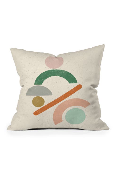 Mobile Shapes by Pauline Stanley Outdoor Throw Pillow