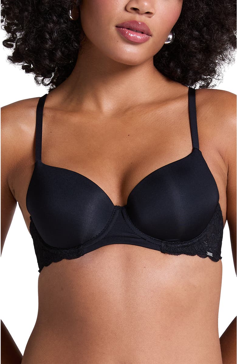 Hunkemöller Angie Padded Underwired Bra, Main, color, Black