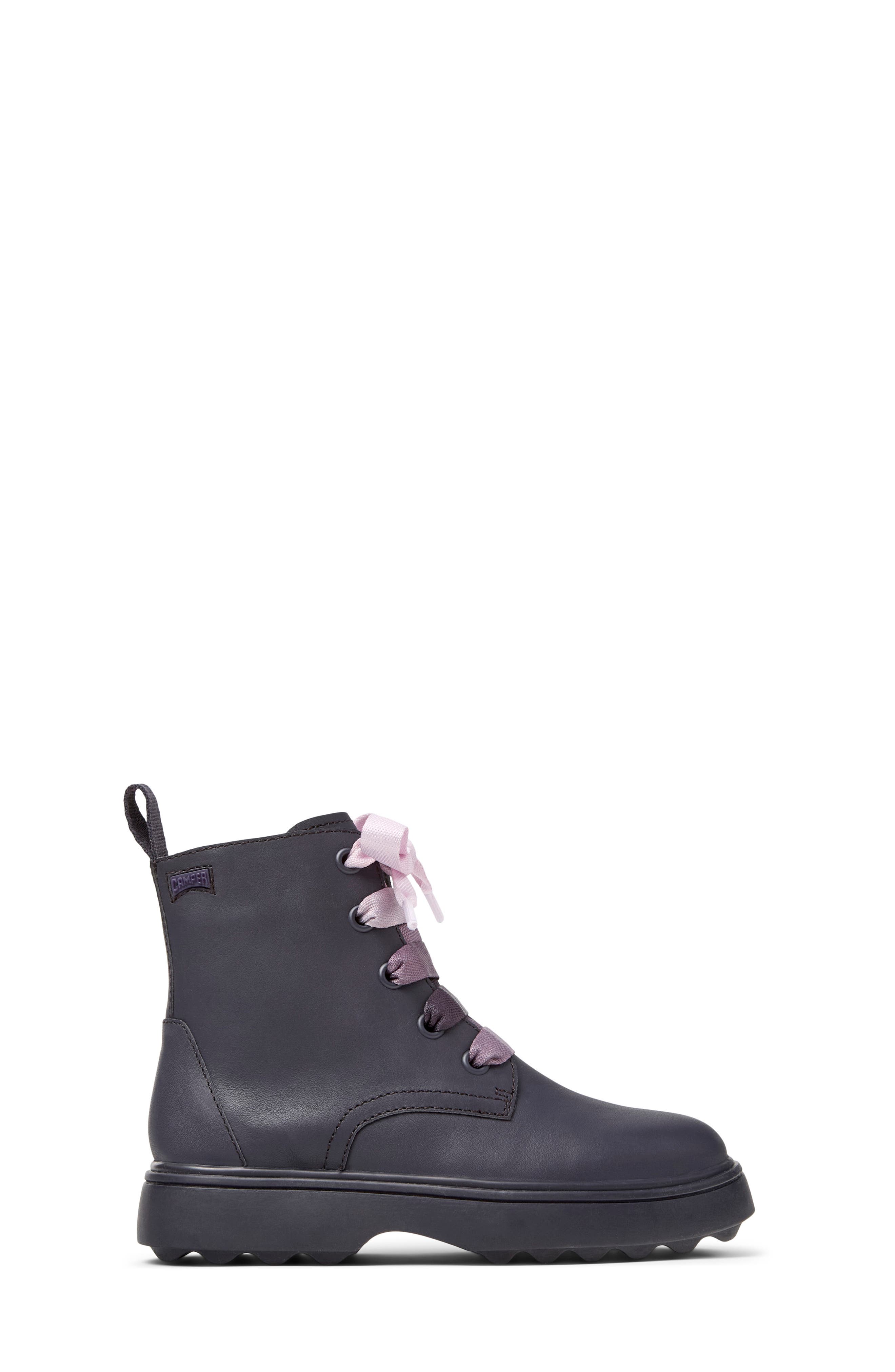 Camper Kids' Norte Combat Boot, Alternate, color, Black/ Dark Purple
