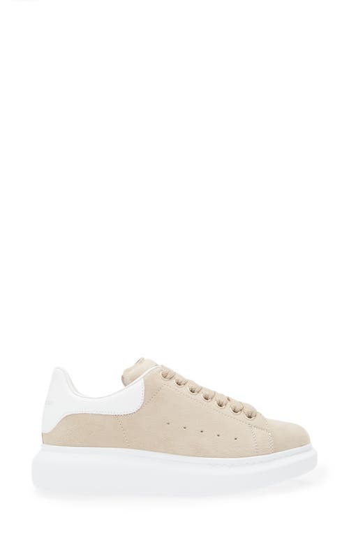Alexander Mcqueen Oversized Lace-up Sneakers In Light Sand/white