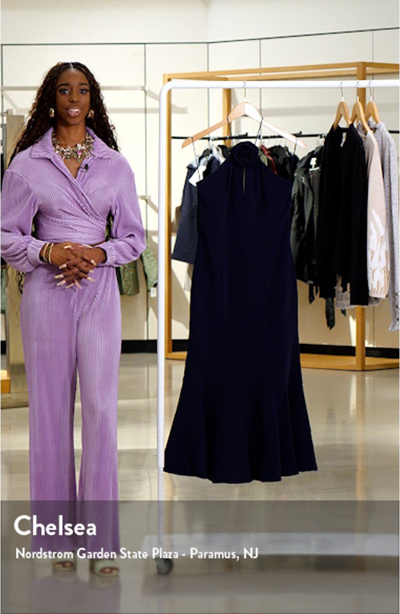 Jennie Rosette Detail Crepe Midi Dress, sales video thumbnail