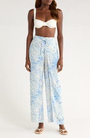 Elan Print Cover-Up Wrap Pants