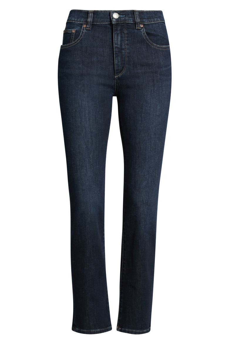 Mara Mid Rise Straight Leg Jeans, Alternate, color, CRESCENT HARBOR