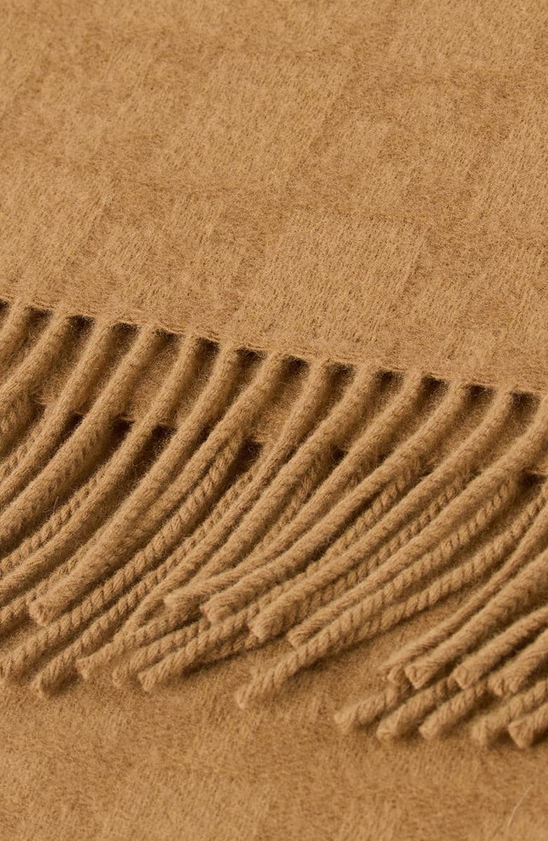 SANDRO Wool scarf, Alternate, color, Camel