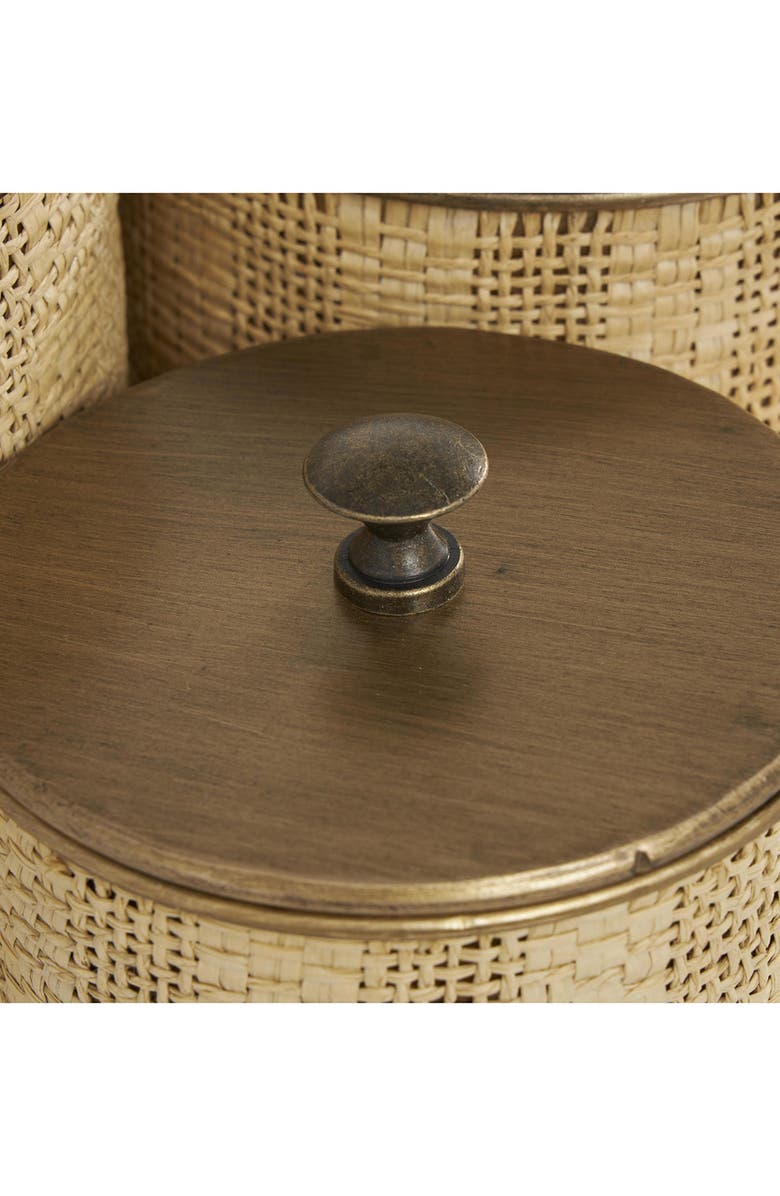 WILLOW ROW Boho Set of 3 Decorative Containers, Alternate, color,