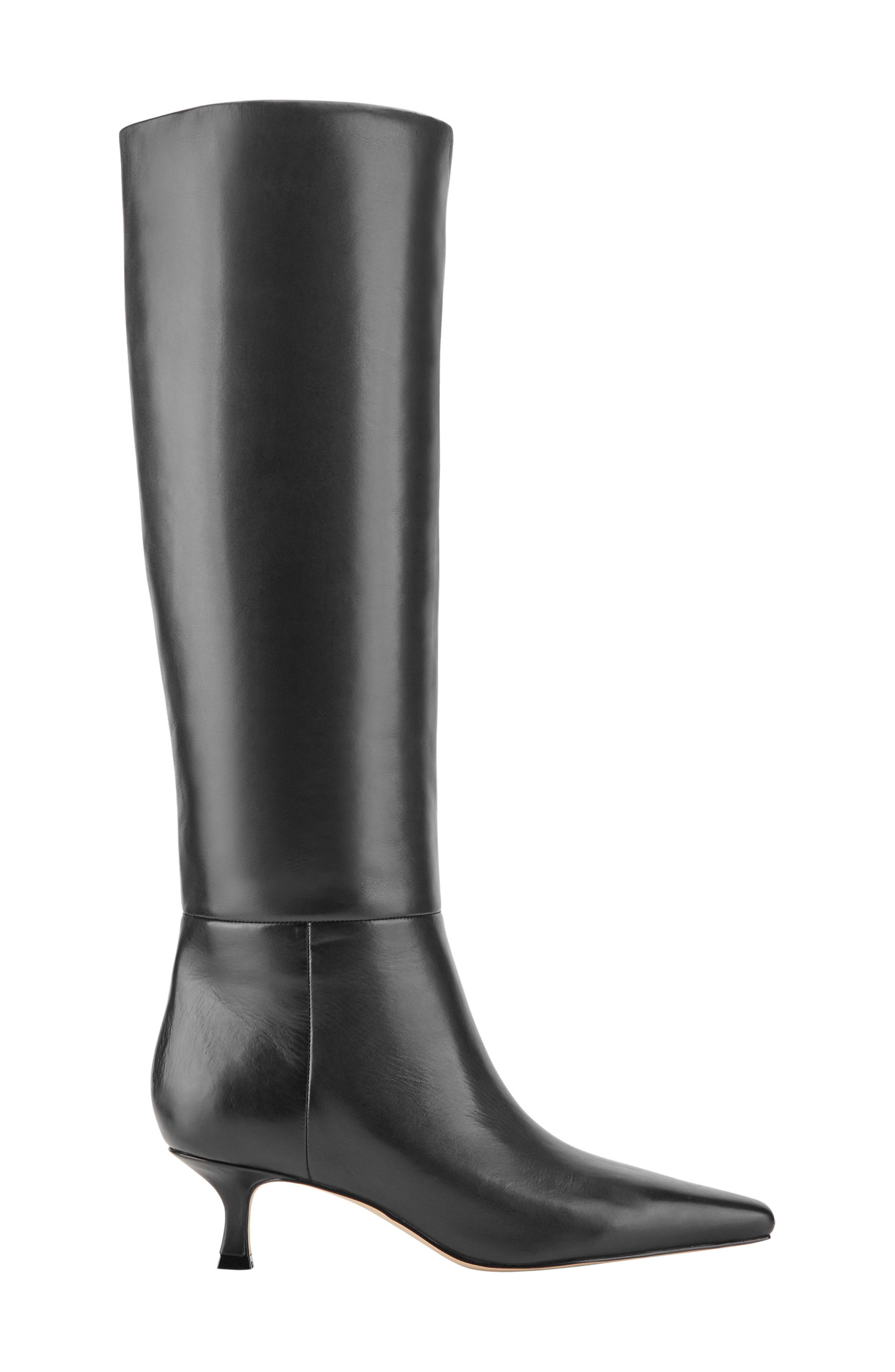 Kaisley Knee High Boot, Alternate, color, BLACK LEATHER