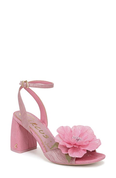 Aria Flower Ankle Strap Sandal (Women)