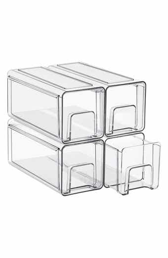 Set of 4 Small Stackable Storage Bins