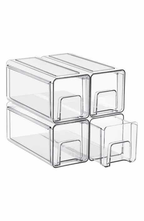 Set of 4 Small Stackable Storage Bins
