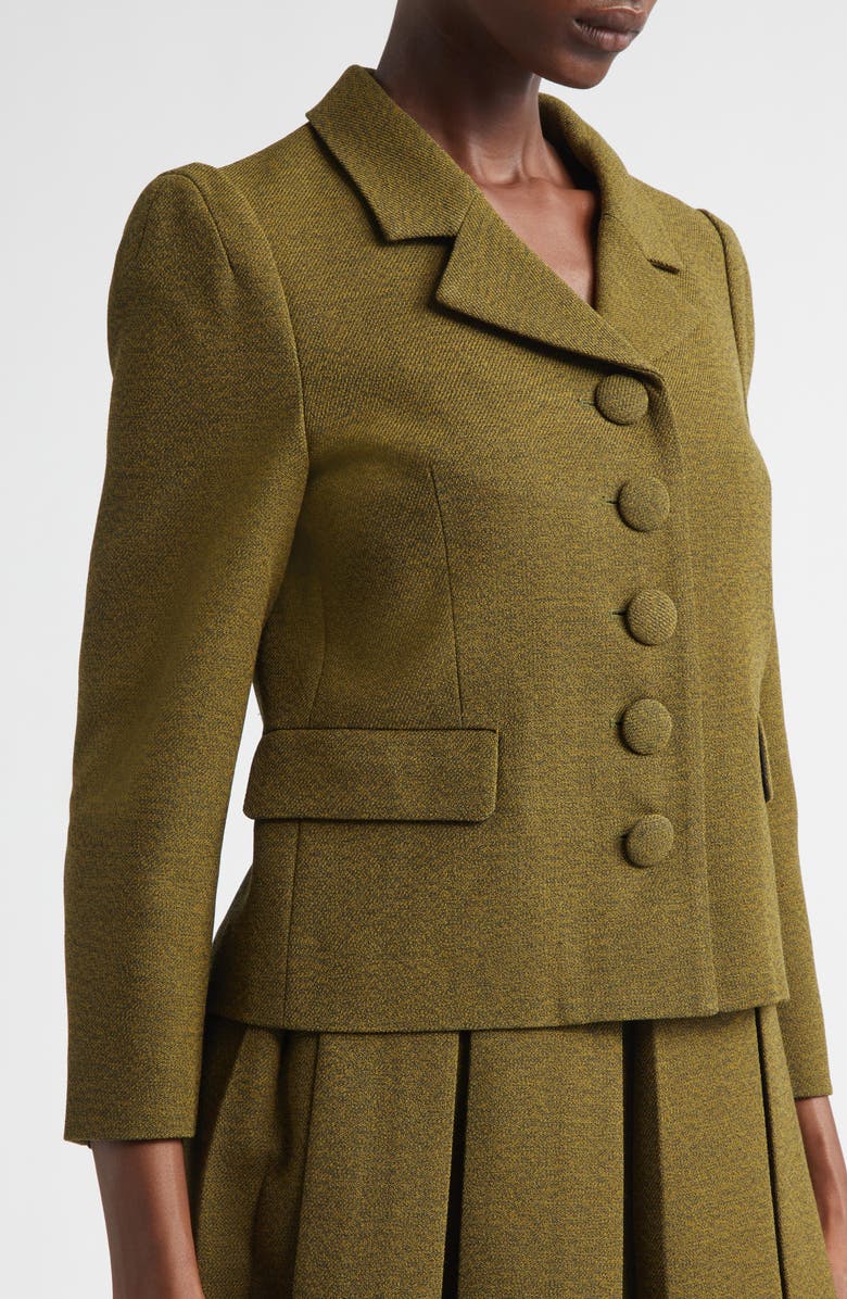 Shushu/Tong Wool Twill Crop Jacket, Alternate, color, Green