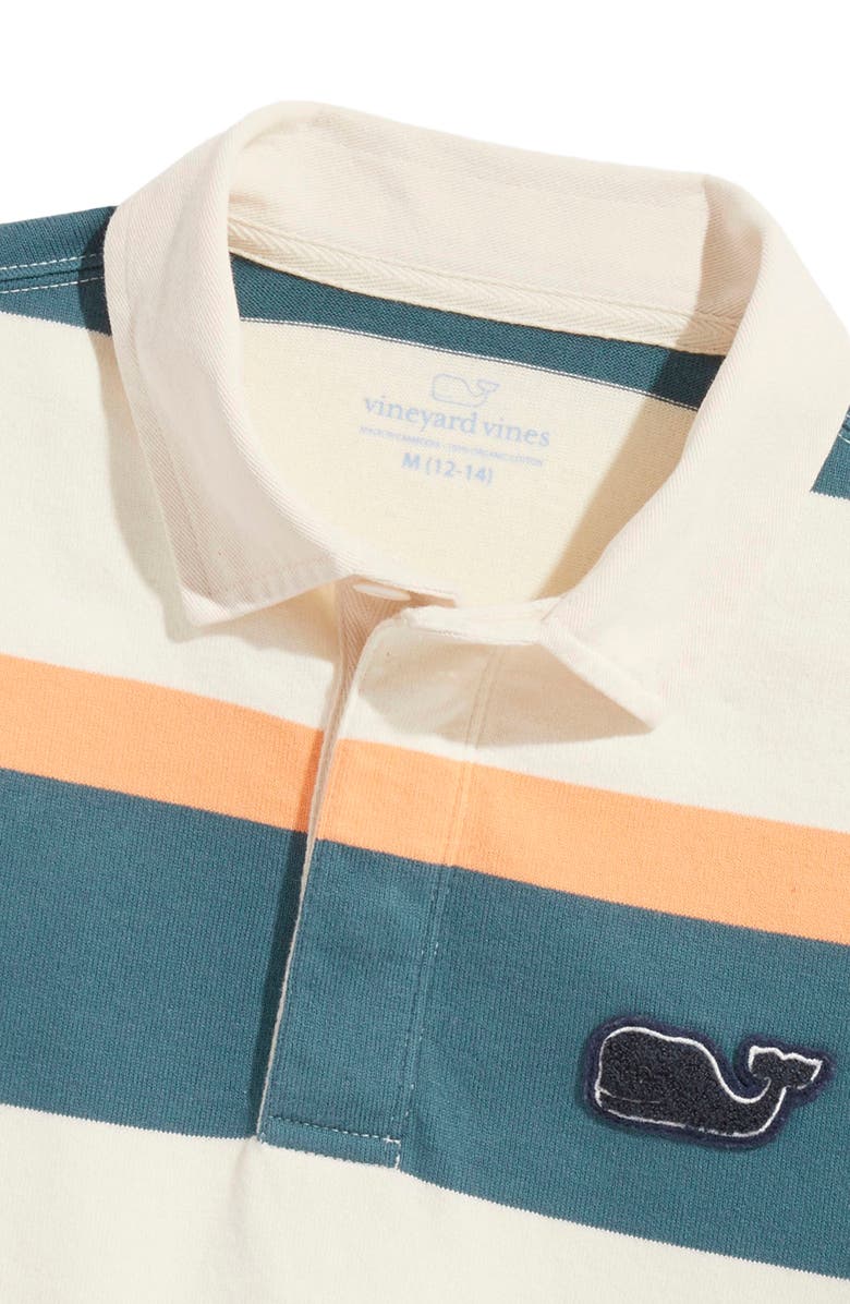 vineyard vines Kids' Stripe Organic Cotton Rugby Polo, Alternate, color,