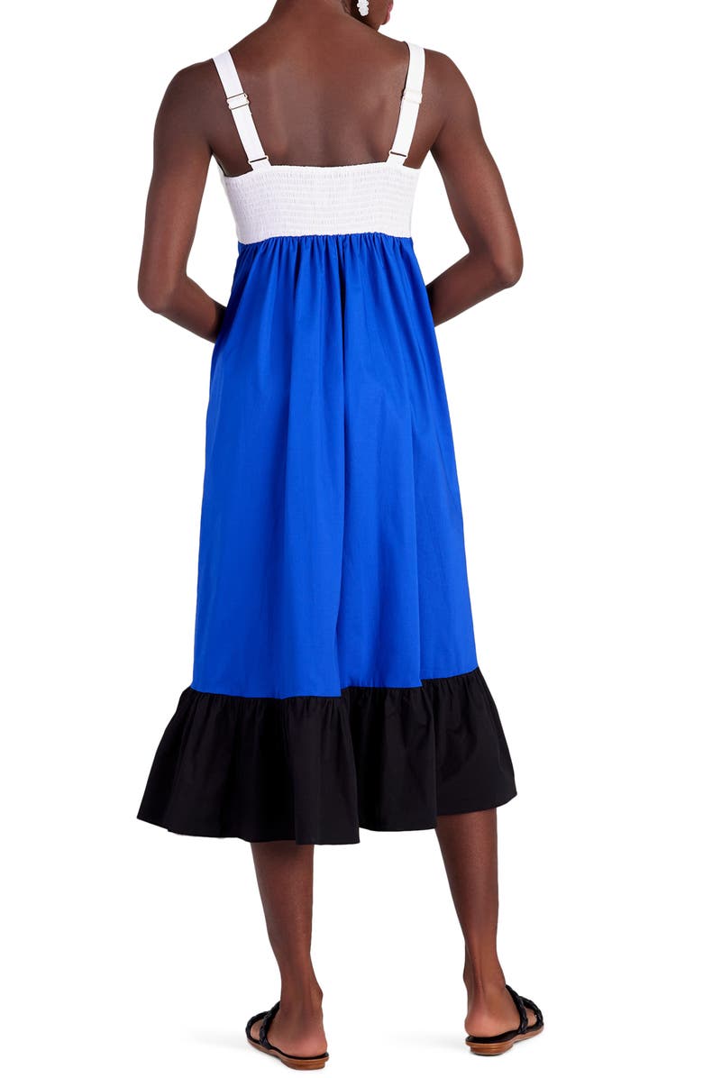 Kate Spade New York al fresco colorblock stretch cotton dress, Alternate, color, 