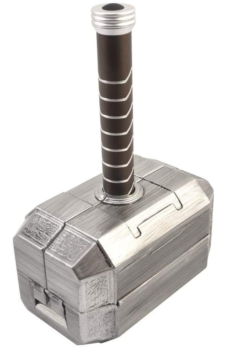 Toynk Marvel Avengers Thor's Hammer 30-Piece Tool Set | Mjolnir Toolbox All-In-One Kit, Alternate, color, Grey