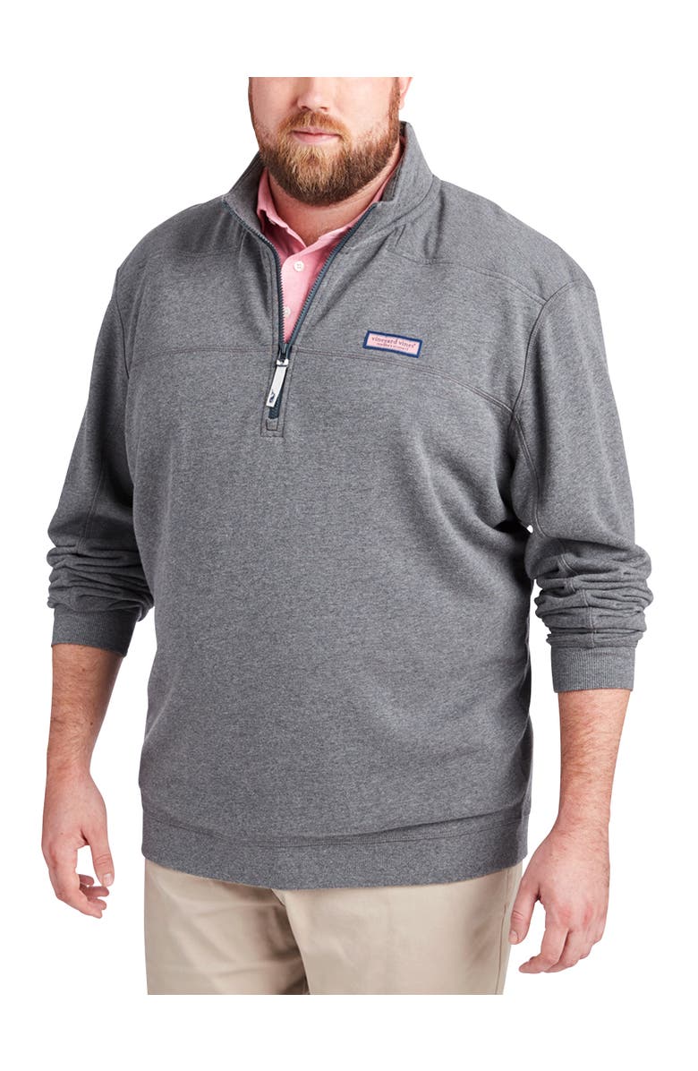 vineyard vines Big & Tall 1/4-Zip Collegiate Shep Shirt, Main, color, Charcoal