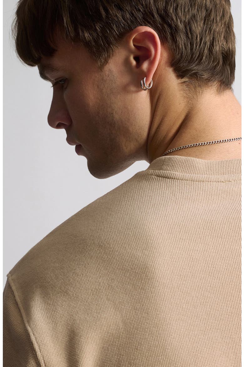 Cotton Blend Crewneck T-Shirt, Alternate, color, OXFORD TAN