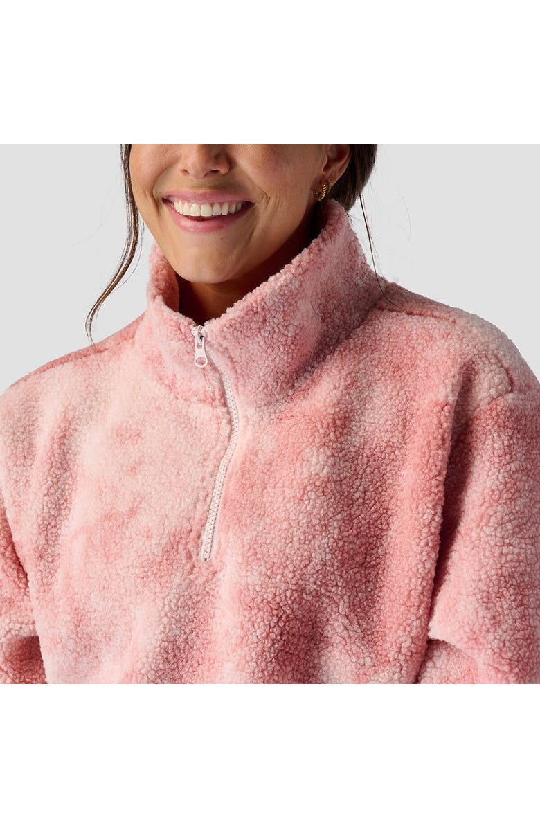 Stoic Printed Mid Pile Fleece 1/4 Zip Pullover - Women's, Alternate, color, Pink Cloud Prink