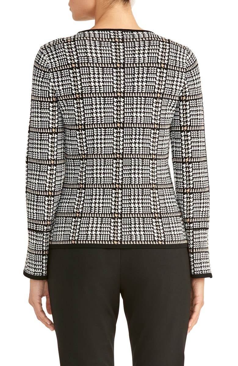 Rachel Roy Collection Plaid Flare Sleeve Sweater, Alternate, color, 