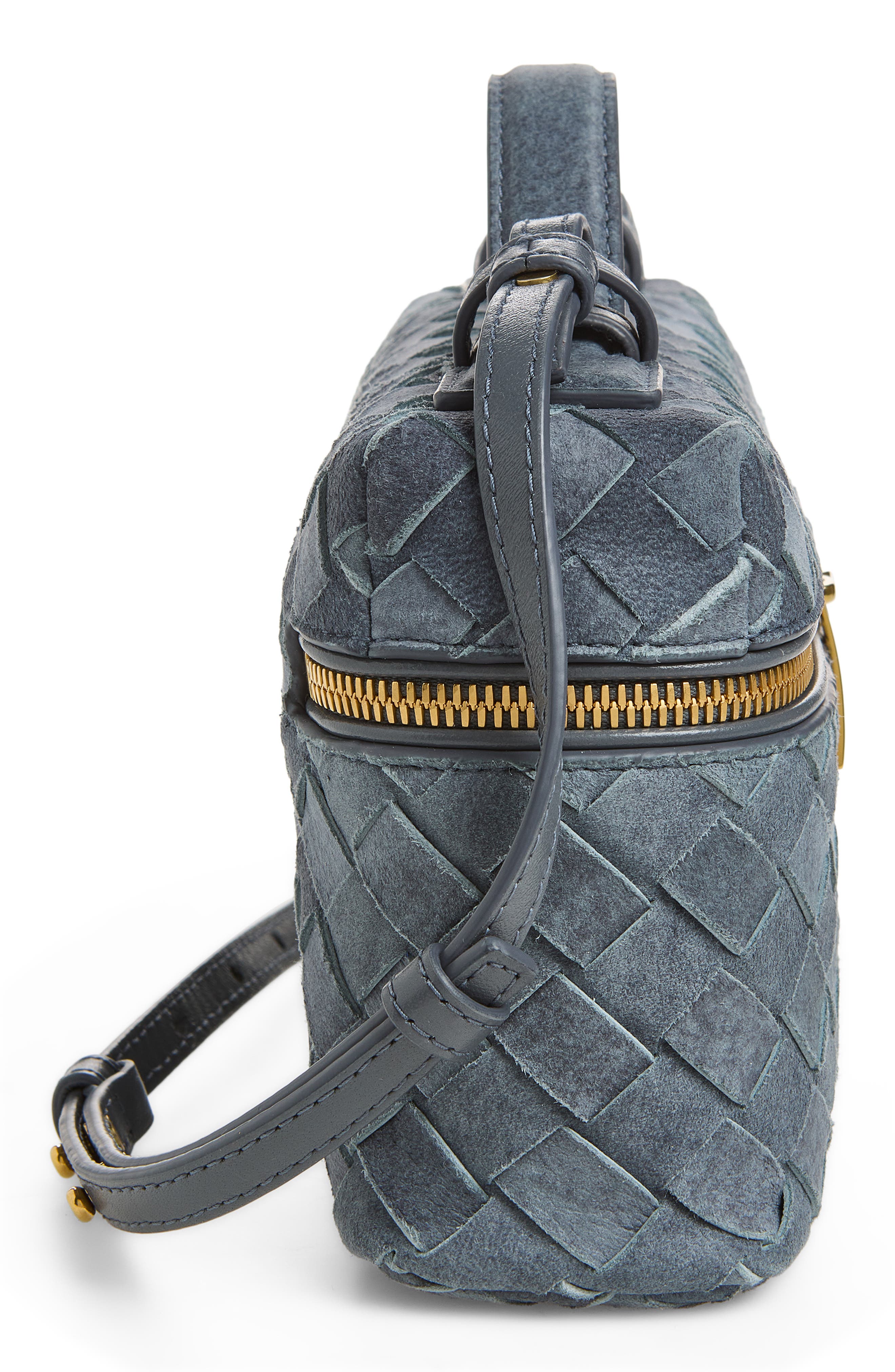 Bottega Veneta Bang Bang Suede Vanity Case Crossbody Bag, Alternate, color, 4549 Cloudy Ind-Mb