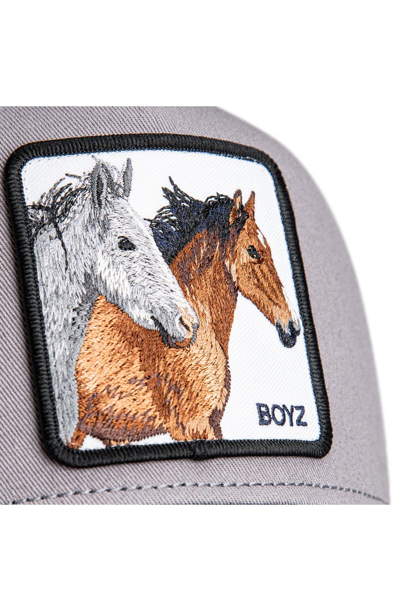 Goorin Bros. The Boyz Patch Trucker Hat, Alternate, color, Gray / Navy