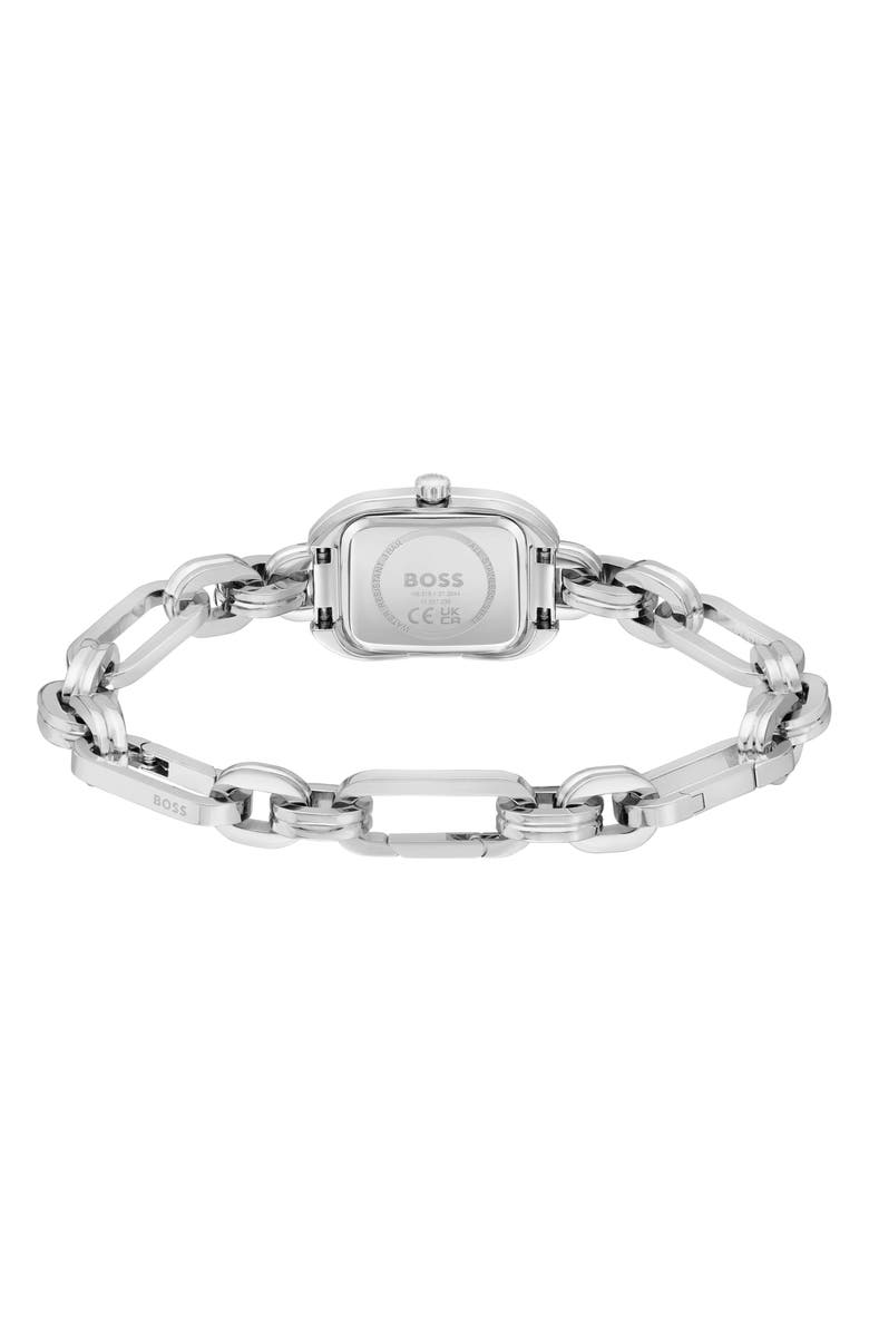 BOSS Hailey Oval Link Bracelet Watch, 19mm, Alternate, color, Gold Dial