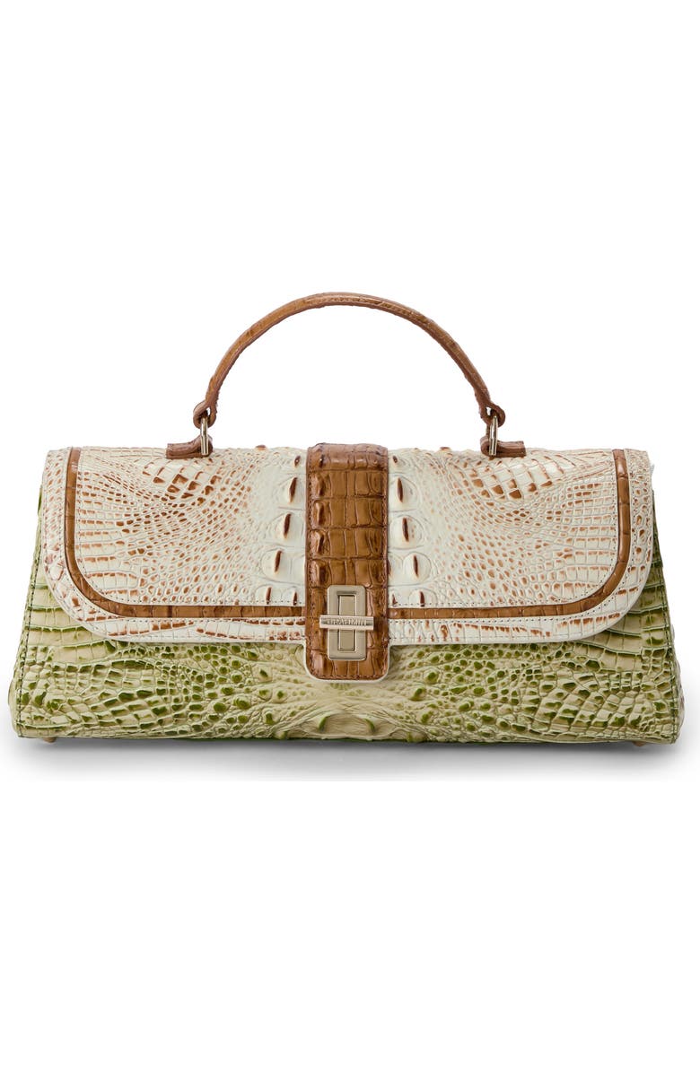 Brahmin Dayan Colorblock Croc Embossed Leather Top Handle Bag, Main, color,