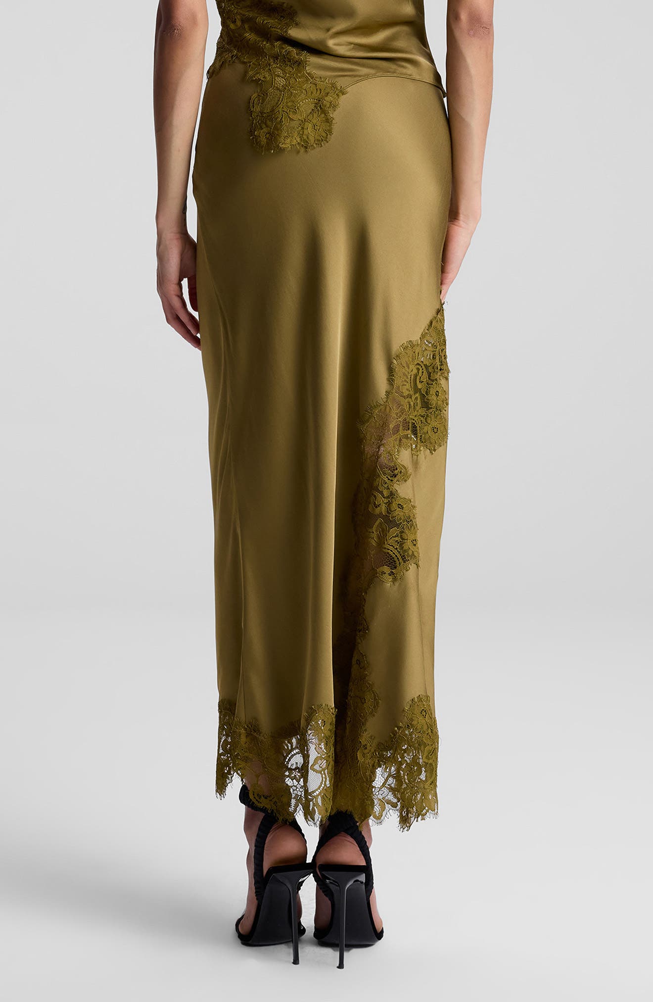 Olivia Asymmetric Satin Skirt - image 2