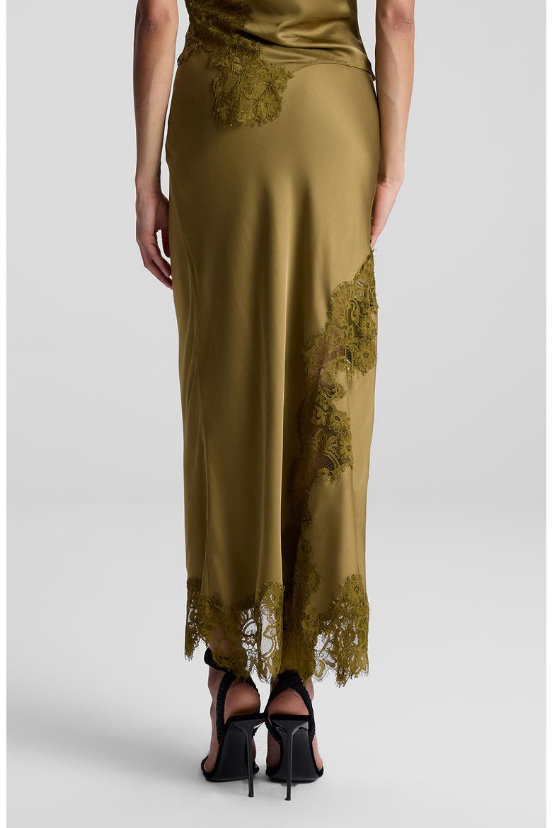 Olivia Asymmetric Satin Skirt, Alternate, color, PYRITE